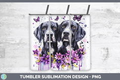 GorgeousDogs 03 Purple Drips Tumbler design.