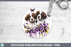 GorgeousDogs 03 Purple Drips Keychain design.