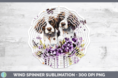 GorgeousDogs 03 Purple Drips Wind Spinner design.