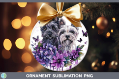 GorgeousDogs 03 Purple Drips Ornament design.