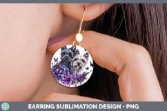 GorgeousDogs 03 Purple Drips Round Earrings design.