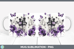 GorgeousDogs 03 Purple Drips Mug Wrap design.