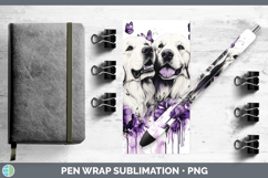 GorgeousDogs 03 Purple Drips Pen Wrap design.