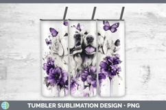GorgeousDogs 03 Purple Drips Tumbler design.
