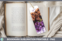 GorgeousDogs 03 Purple Drips Bookmark design.