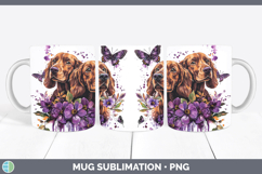 GorgeousDogs 03 Purple Drips Mug Wrap design.