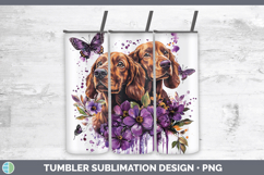 GorgeousDogs 03 Purple Drips Tumbler design.