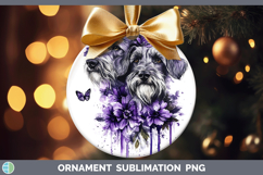 GorgeousDogs 03 Purple Drips Ornament design.
