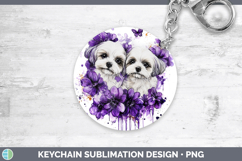 GorgeousDogs 03 Purple Drips Keychain design.