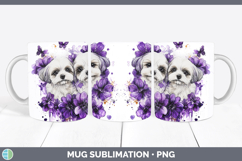 GorgeousDogs 03 Purple Drips Mug Wrap design.