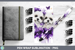GorgeousDogs 03 Purple Drips Pen Wrap design.
