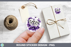 GorgeousDogs 03 Purple Drips Stickers design.