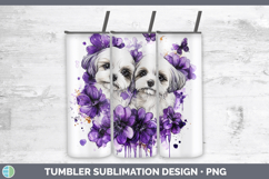 GorgeousDogs 03 Purple Drips Tumbler design.
