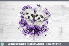 GorgeousDogs 03 Purple Drips Wind Spinner design.