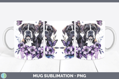 GorgeousDogs 03 Purple Drips Mug Wrap design.