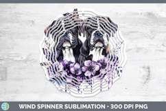 GorgeousDogs 03 Purple Drips Wind Spinner design.