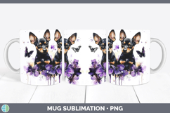 GorgeousDogs 03 Purple Drips Mug Wrap design.