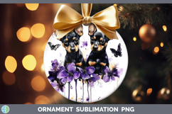 GorgeousDogs 03 Purple Drips Ornament design.