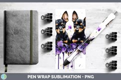 GorgeousDogs 03 Purple Drips Pen Wrap design.