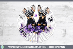 GorgeousDogs 03 Purple Drips Wind Spinner design.