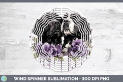 GorgeousDogs 03 Purple Drips Wind Spinner design.