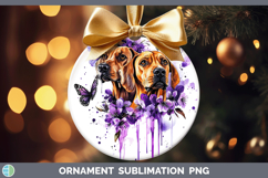 GorgeousDogs 03 Purple Drips Ornament design.