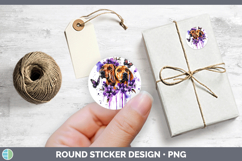 GorgeousDogs 03 Purple Drips Stickers design.