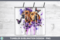 GorgeousDogs 03 Purple Drips Tumbler design.