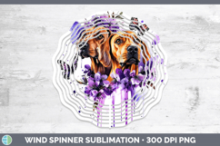 GorgeousDogs 03 Purple Drips Wind Spinner design.
