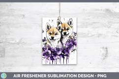 GorgeousDogs 03 Purple Drips Air Freshener design.