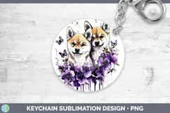 GorgeousDogs 03 Purple Drips Keychain design.