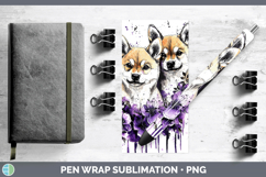 GorgeousDogs 03 Purple Drips Pen Wrap design.