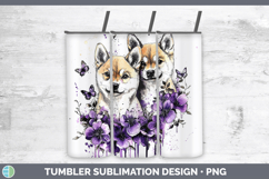 GorgeousDogs 03 Purple Drips Tumbler design.