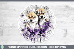 GorgeousDogs 03 Purple Drips Wind Spinner design.