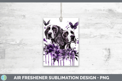 GorgeousDogs 03 Purple Drips Air Freshener design.