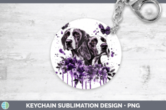 GorgeousDogs 03 Purple Drips Keychain design.