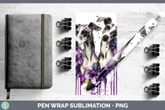 GorgeousDogs 03 Purple Drips Pen Wrap design.