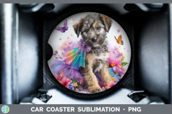 GorgeousDogs 03 Rainbow Summer Car Coaster design.
