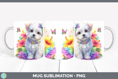 GorgeousDogs 03 Rainbow Summer Mug Wrap design.