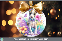 GorgeousDogs 03 Rainbow Summer Ornament design.