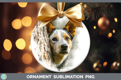 GorgeousDogs 03 Tree Peek Ornament design.