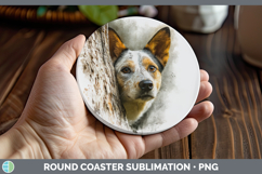GorgeousDogs 03 Tree Peek Round Coaster design.