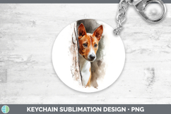 GorgeousDogs 03 Tree Peek Keychain design.