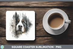 GorgeousDogs 03 Tree Peek Square Coaster design.