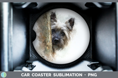 GorgeousDogs 03 Tree Peek Car Coaster design.