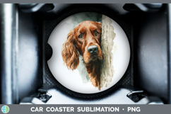 GorgeousDogs 03 Tree Peek Car Coaster design.