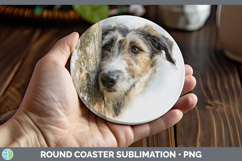 GorgeousDogs 03 Tree Peek Round Coaster design.