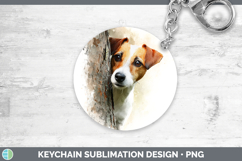 GorgeousDogs 03 Tree Peek Keychain design.