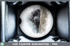 GorgeousDogs 03 Tree Peek Car Coaster design.