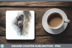 GorgeousDogs 03 Tree Peek Square Coaster design.